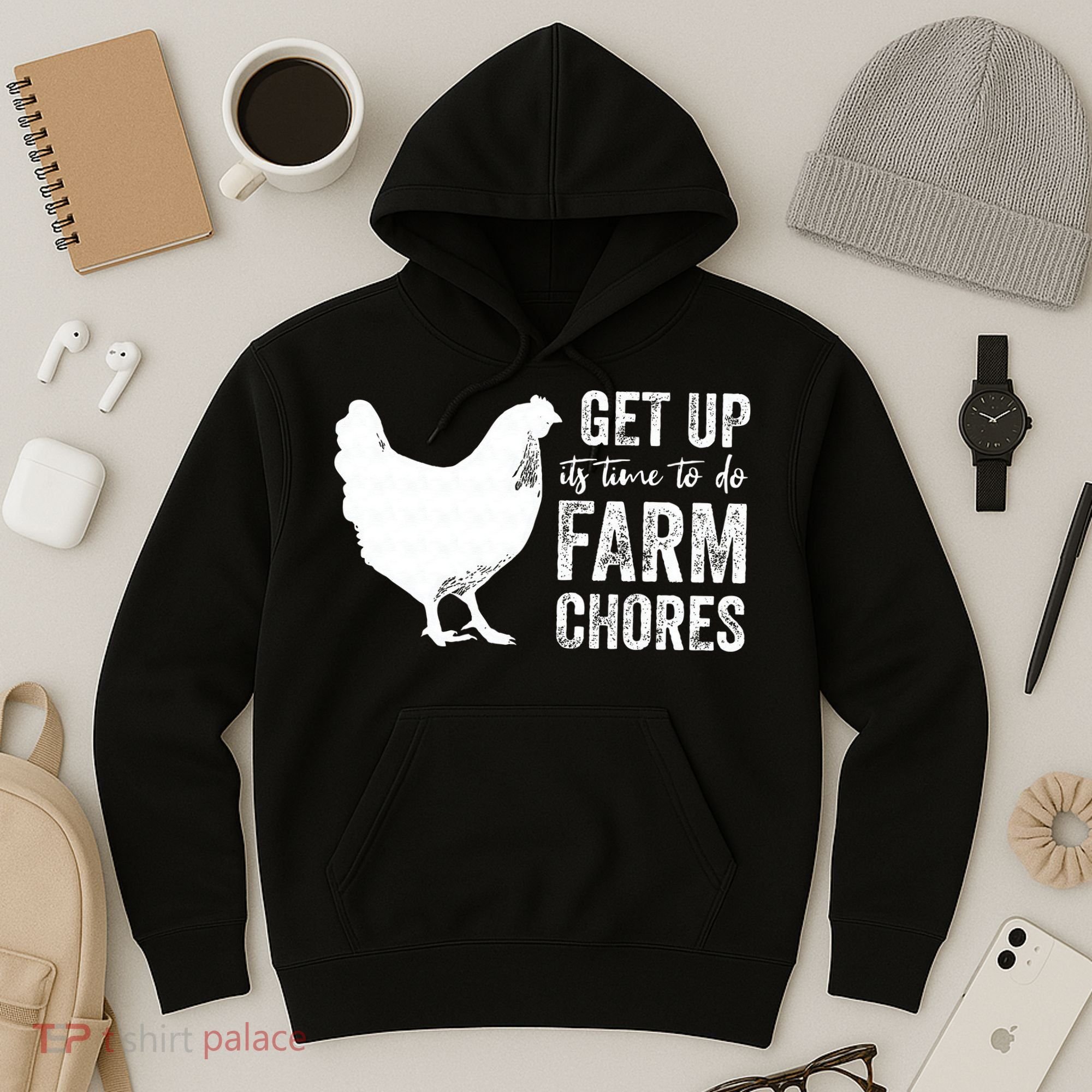 get up its time to do farm chores Hoodie