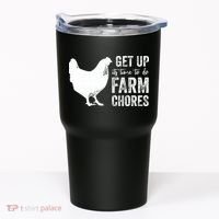 get up its time to do farm chores Tumbler thumb 0