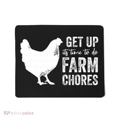 get up its time to do farm chores Mousepad