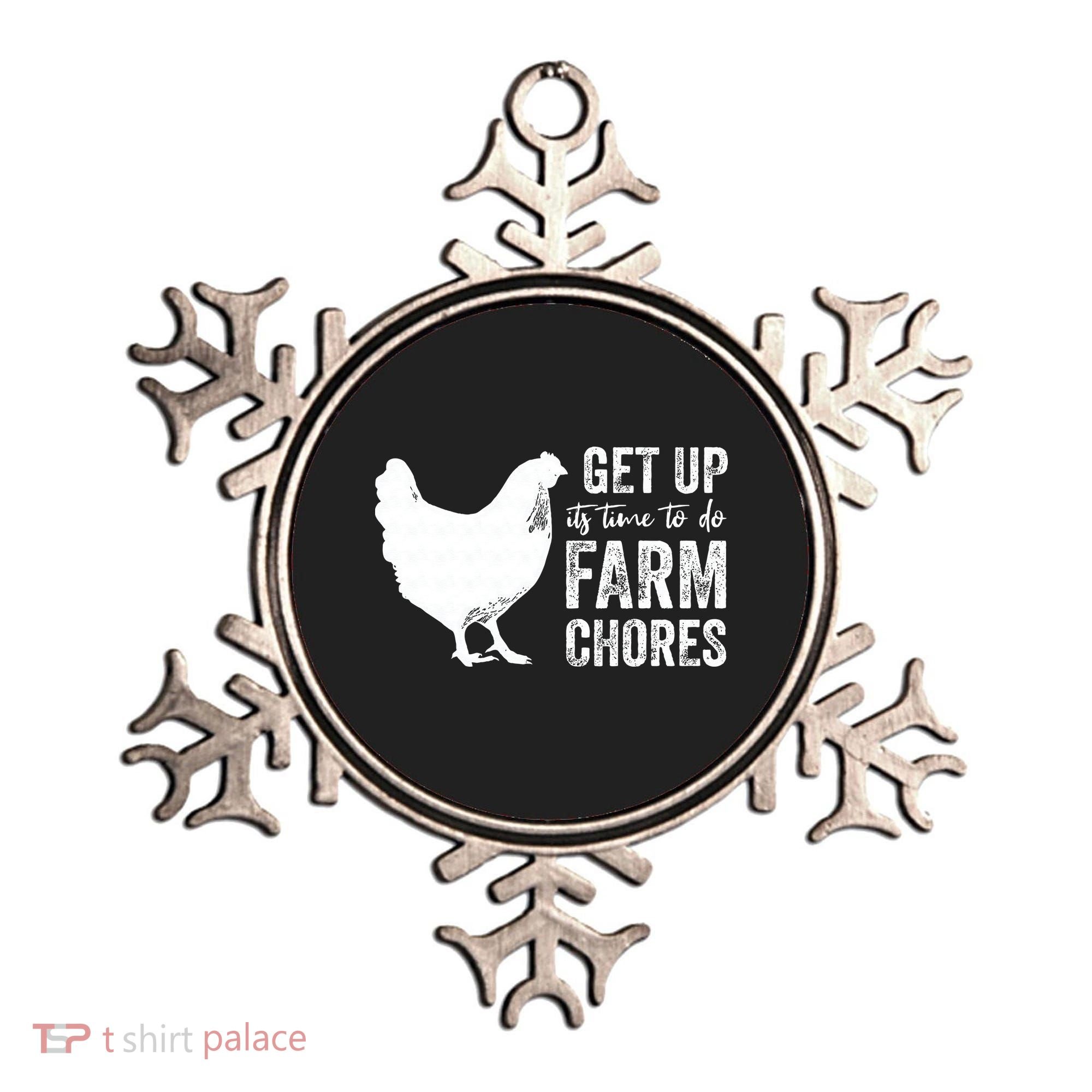 get up its time to do farm chores Ornament