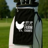 get up its time to do farm chores Golf Towel thumb 2
