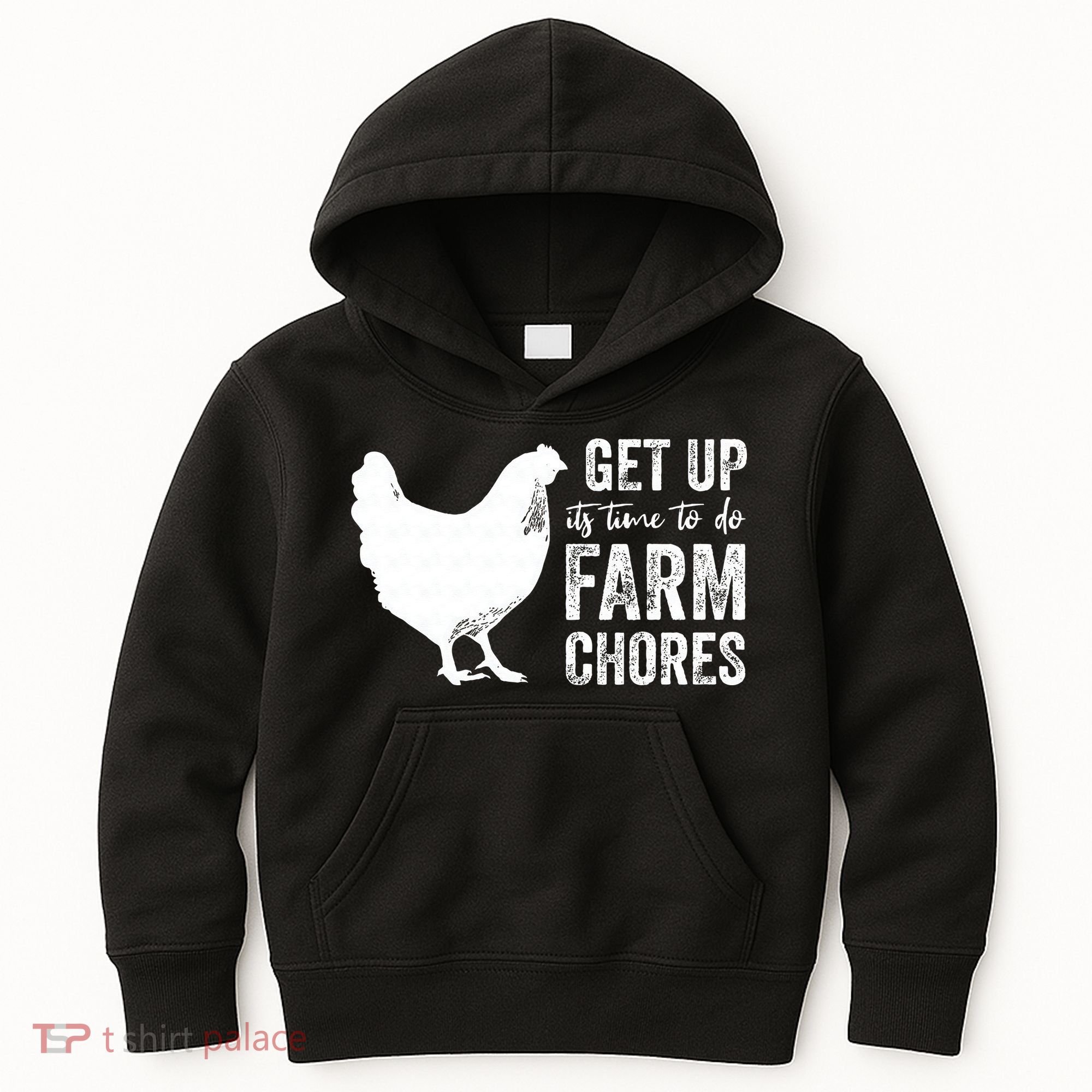 get up its time to do farm chores Kids Hoodie