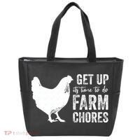 get up its time to do farm chores Tote Bag thumb 0
