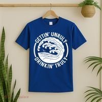 Gettin' Unruly In' Hard Seltzer Summer Beach Alcohol Gift T-Shirt thumb 2