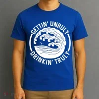Gettin' Unruly In' Hard Seltzer Summer Beach Alcohol Gift T-Shirt thumb 3