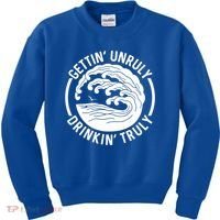 Gettin' Unruly In' Hard Seltzer Summer Beach Alcohol Gift Kids Sweatshirt thumb 0