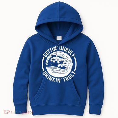 Gettin' Unruly In' Hard Seltzer Summer Beach Alcohol Gift Kids Hoodie
