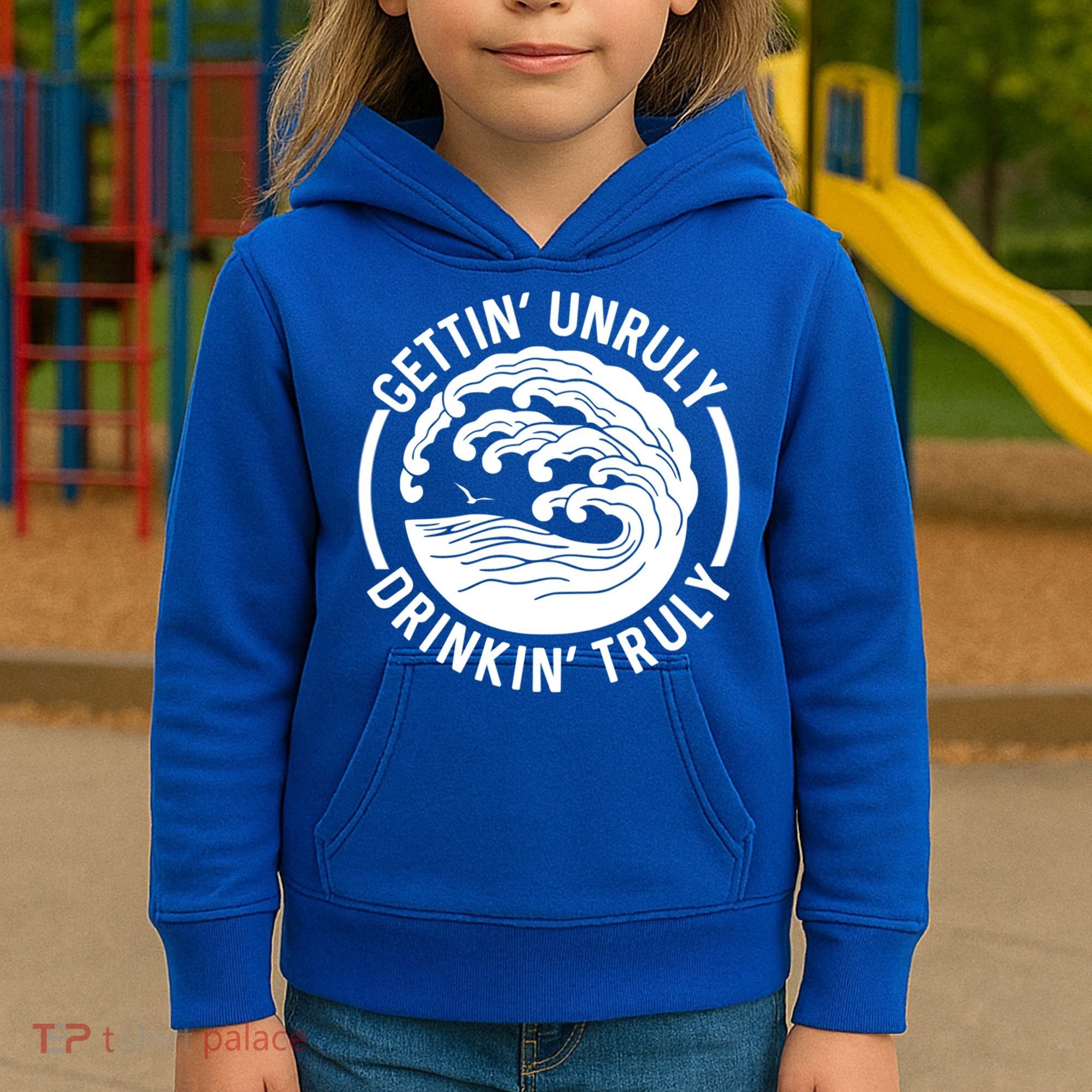 Gettin' Unruly In' Hard Seltzer Summer Beach Alcohol Gift Kids Hoodie