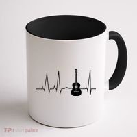 Guitar Heartbeat Pulse Coffee Mug thumb 1
