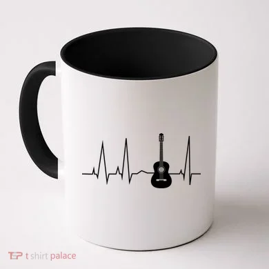 Guitar Heartbeat Pulse Coffee Mug