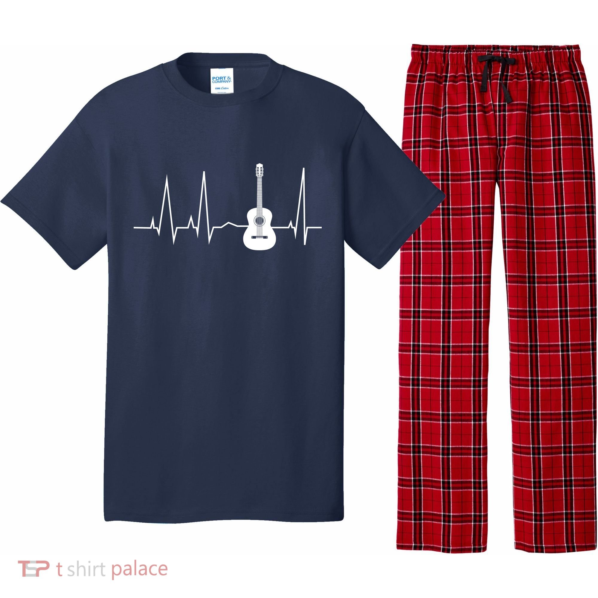 Guitar Heartbeat Pulse Pajama Set