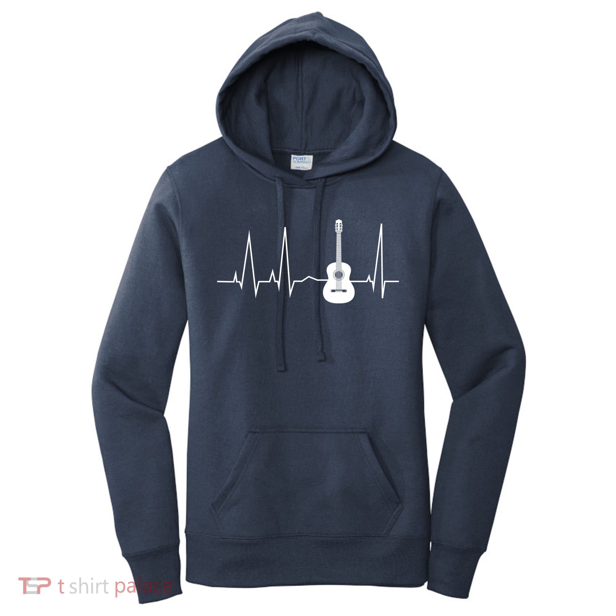 Guitar Heartbeat Pulse Women's Hoodie