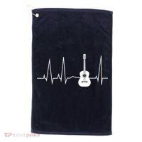 Guitar Heartbeat Pulse Golf Towel thumb 0