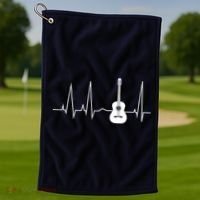 Guitar Heartbeat Pulse Golf Towel thumb 1