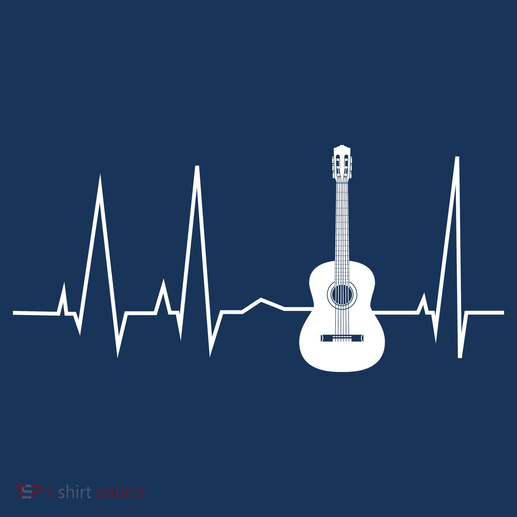Guitar Heartbeat Pulse Golf Towel