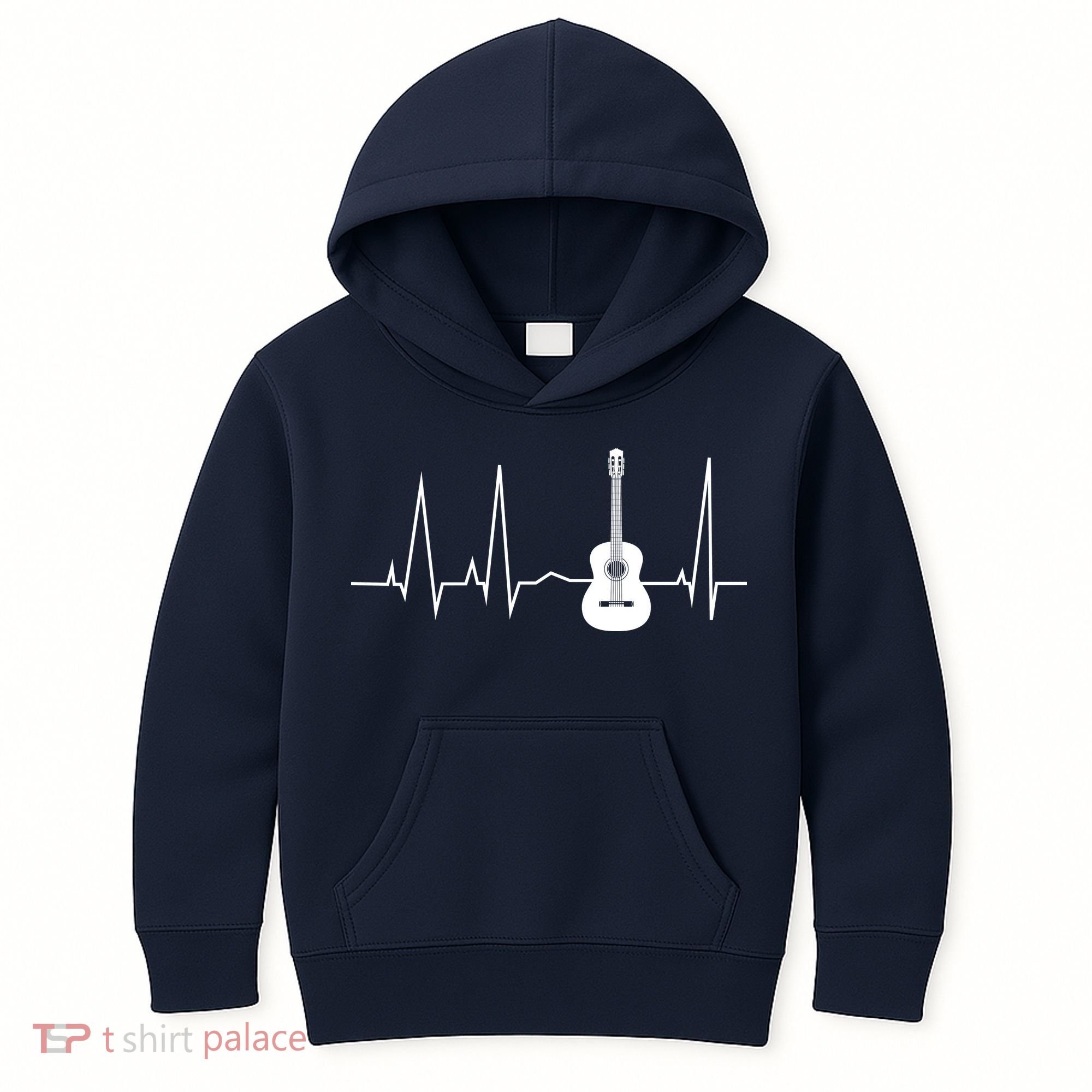 Guitar Heartbeat Pulse Kids Hoodie