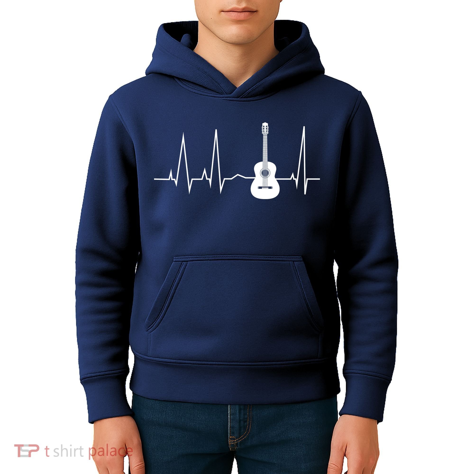 Guitar Heartbeat Pulse Kids Hoodie