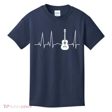 Guitar Heartbeat Pulse Kids T-Shirt