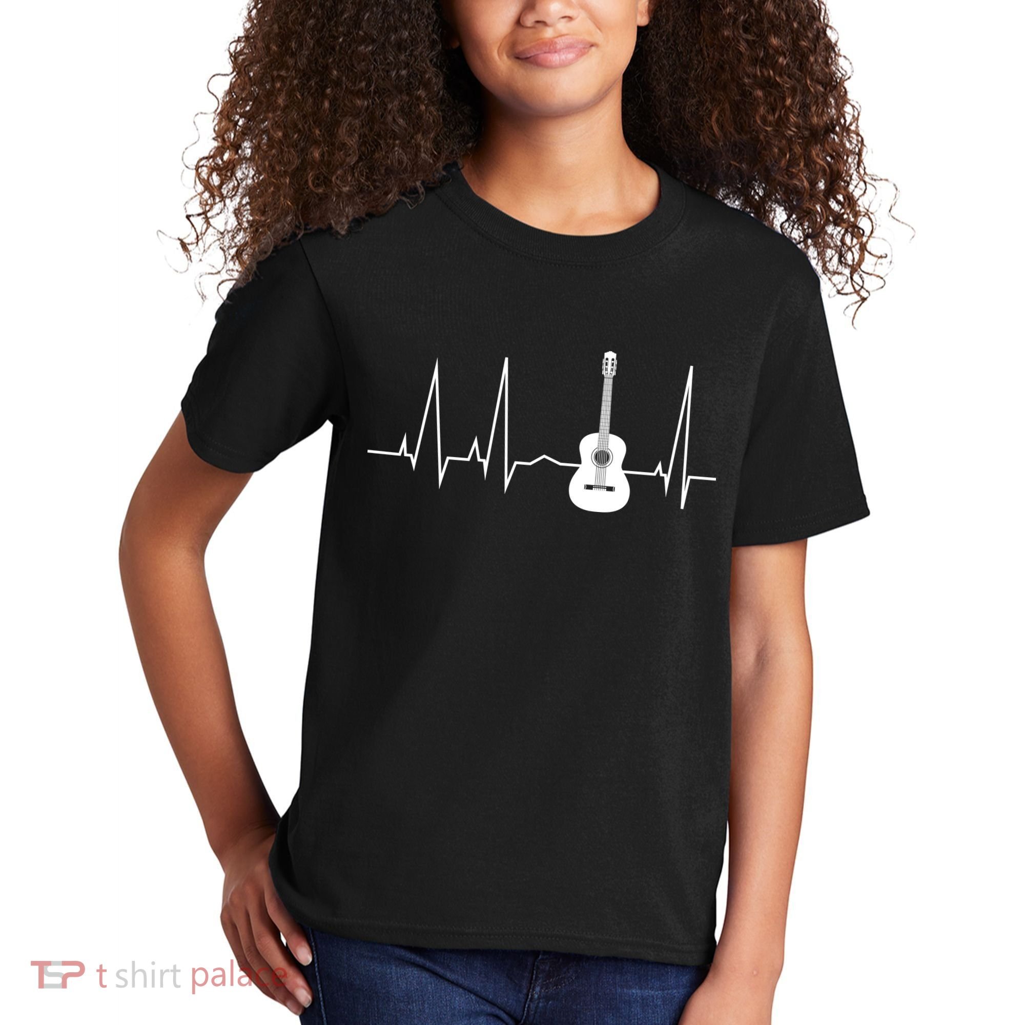 Guitar Heartbeat Pulse Kids T-Shirt