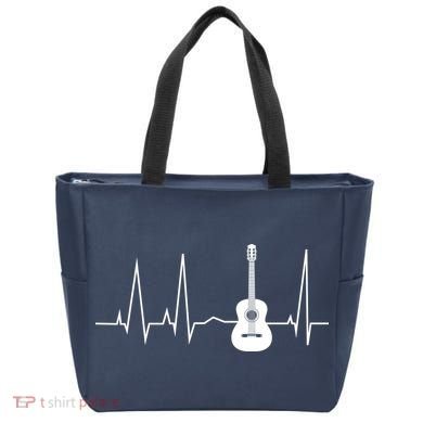 Guitar Heartbeat Pulse Tote Bag