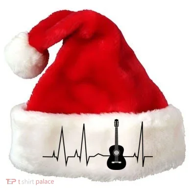Guitar Heartbeat Pulse Santa Hat