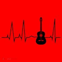 Guitar Heartbeat Pulse Santa Hat thumb 1