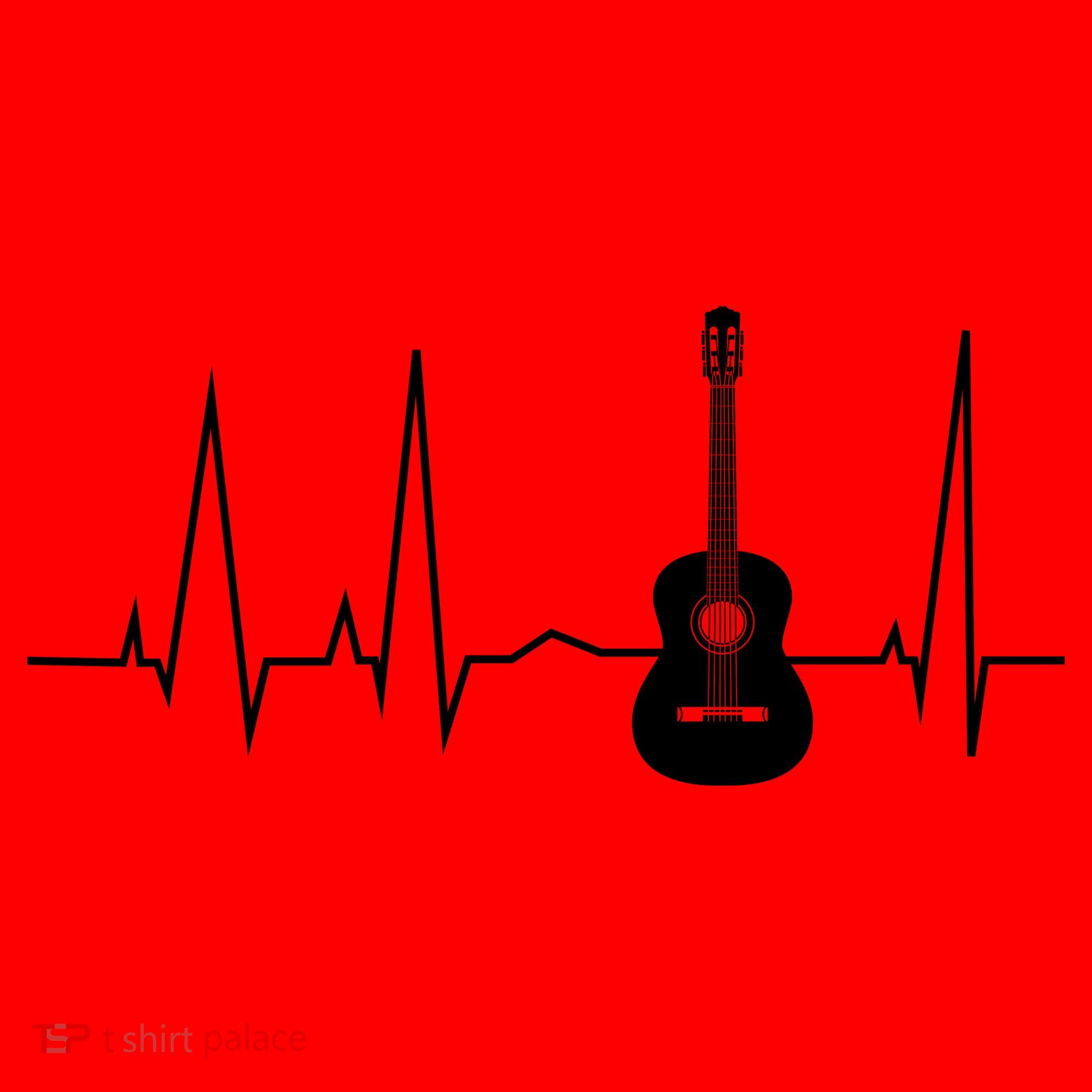 Guitar Heartbeat Pulse Santa Hat