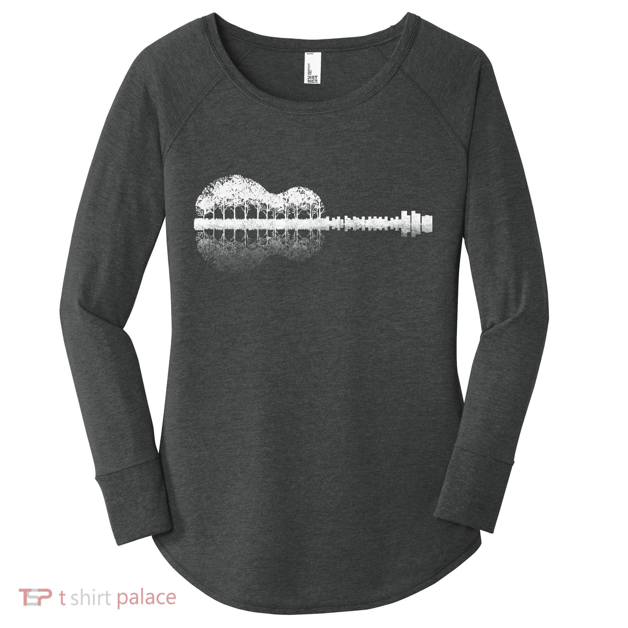Guitar Landscape Women's Perfect Tri Tunic Long Sleeve Shirt