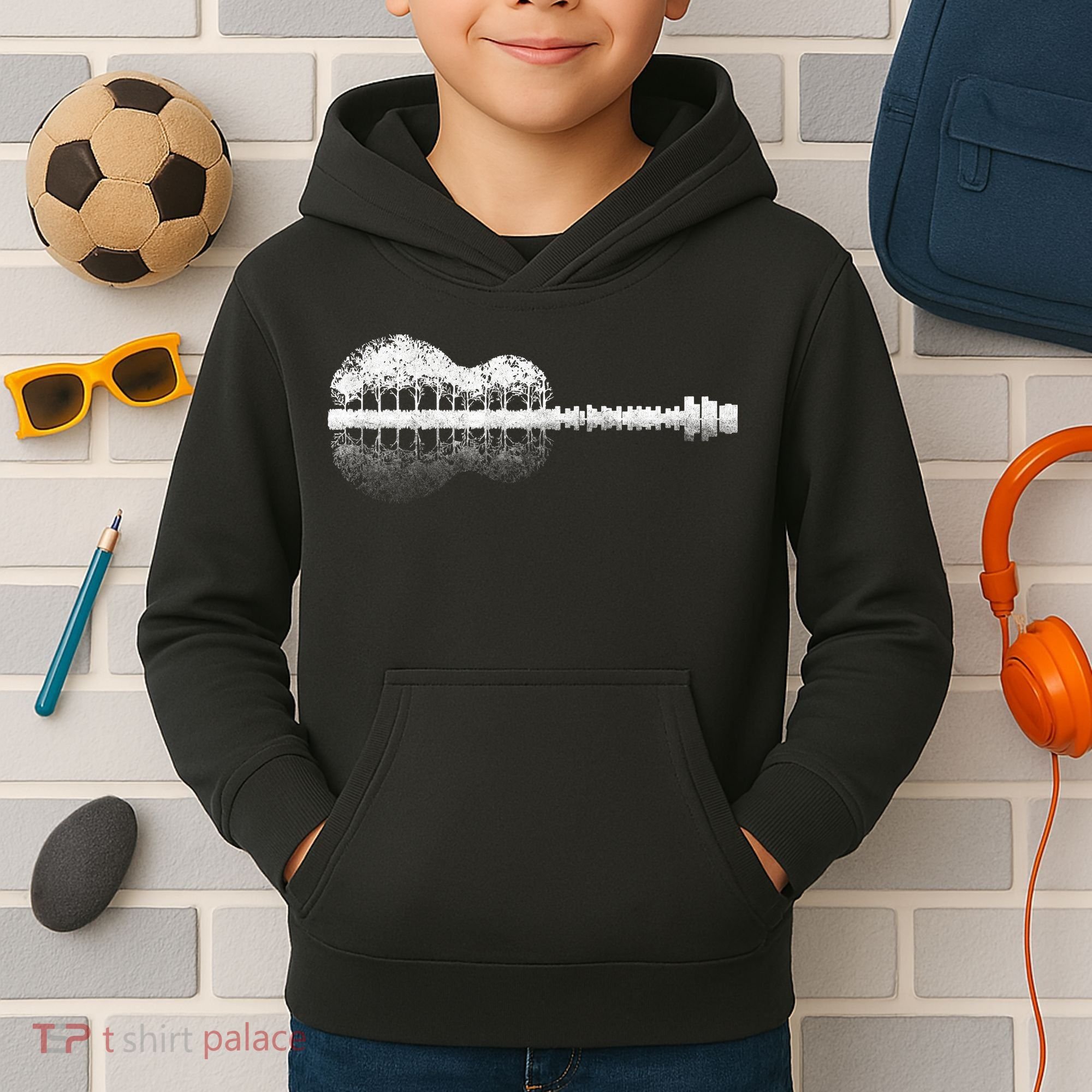 Guitar Landscape Kids Hoodie
