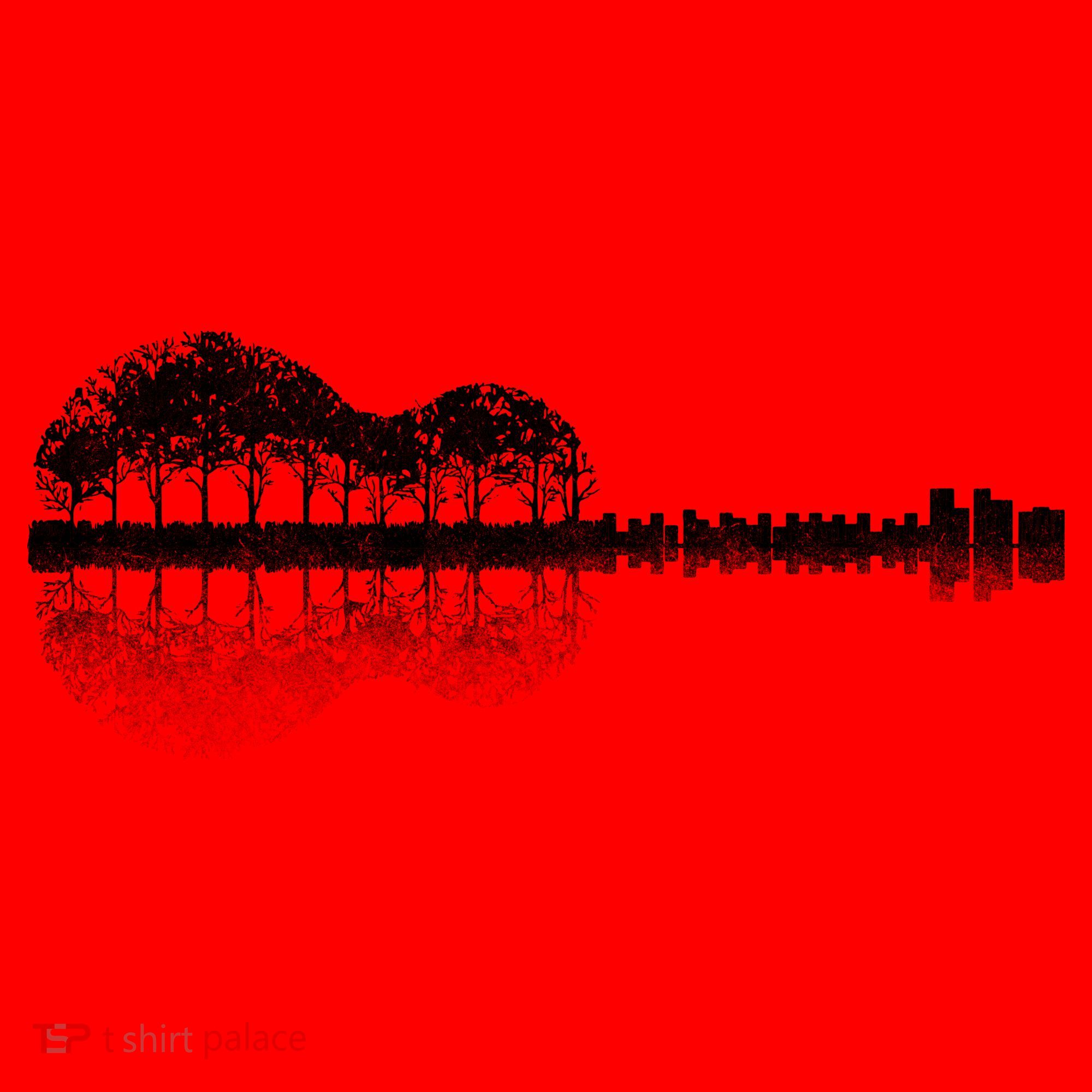 Guitar Landscape Santa Hat