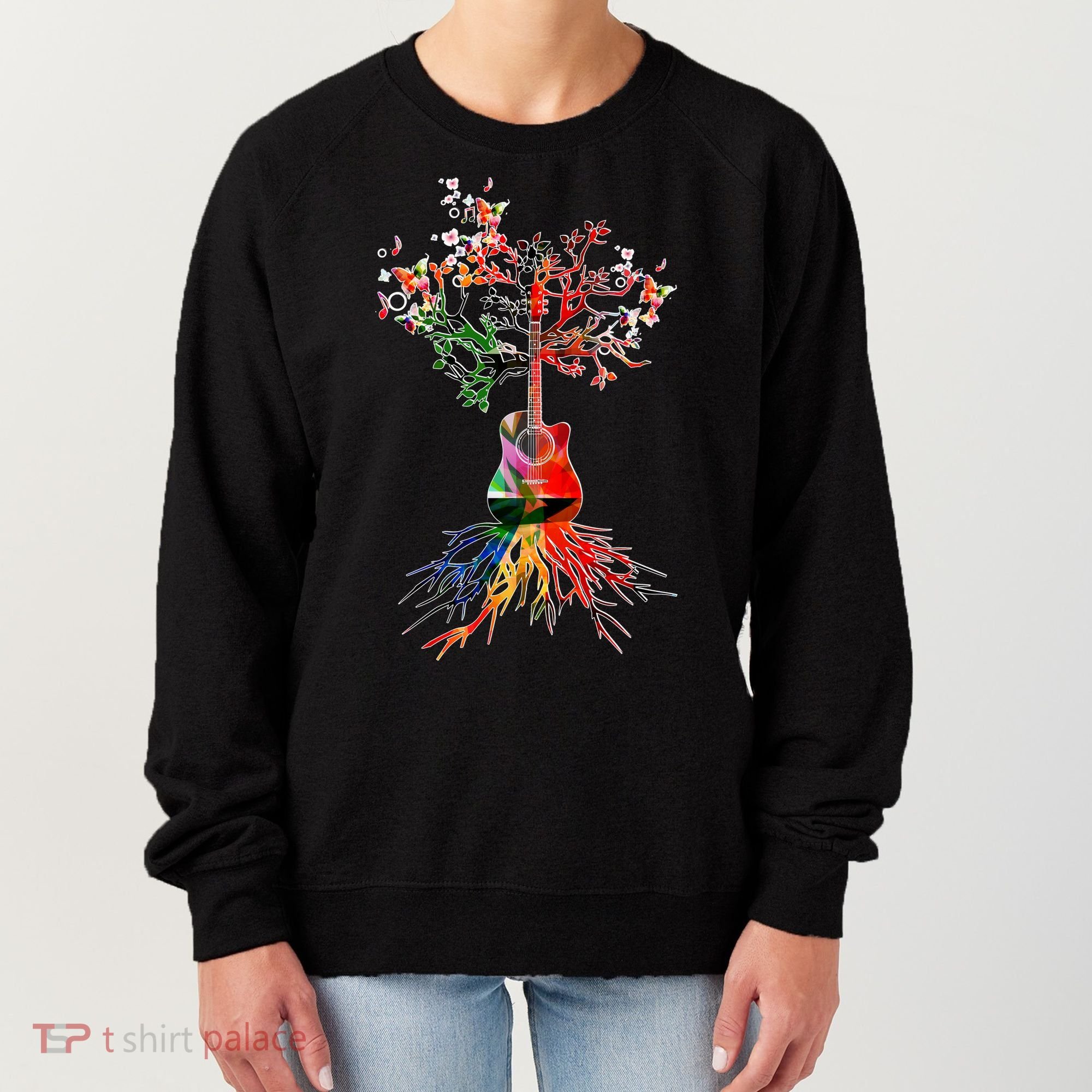 Guitar Roots Tree Of Life Women's Sweatshirt