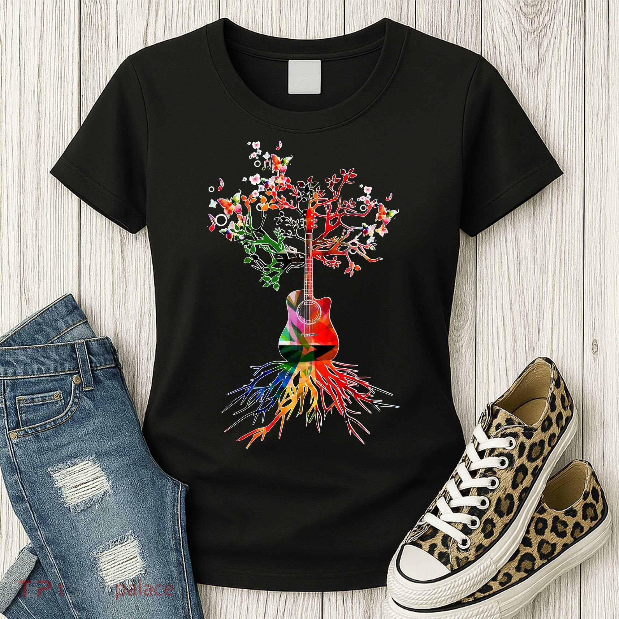 Guitar Roots Tree Of Life Women's T-Shirt
