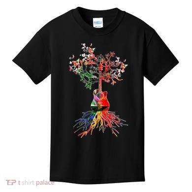 Guitar Roots Tree Of Life Kids T-Shirt