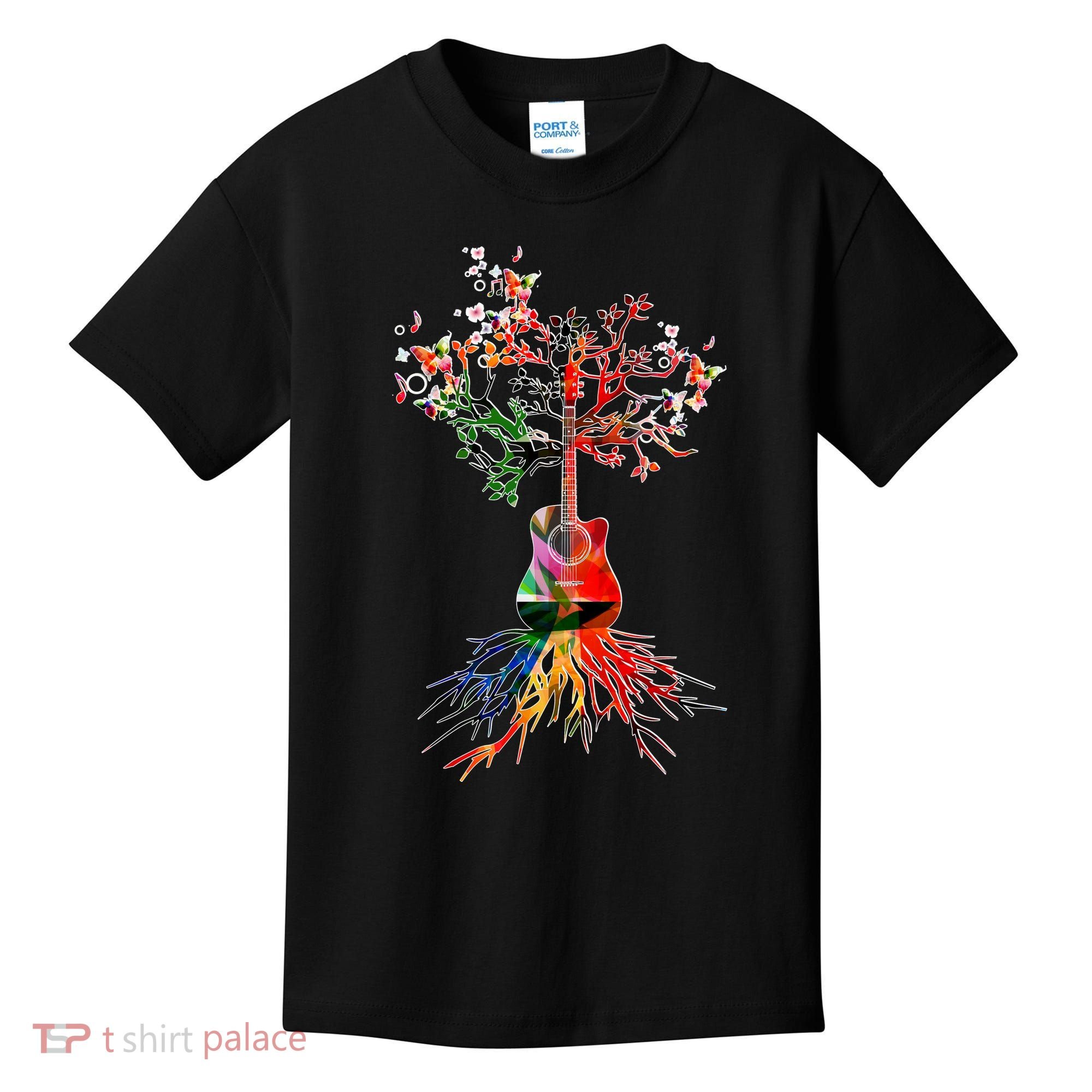Guitar Roots Tree Of Life Kids T-Shirt