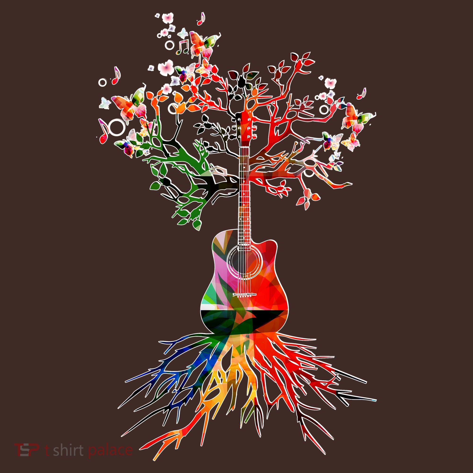 Guitar Roots Tree Of Life T-Shirt