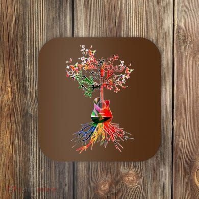 Guitar Roots Tree Of Life Coaster