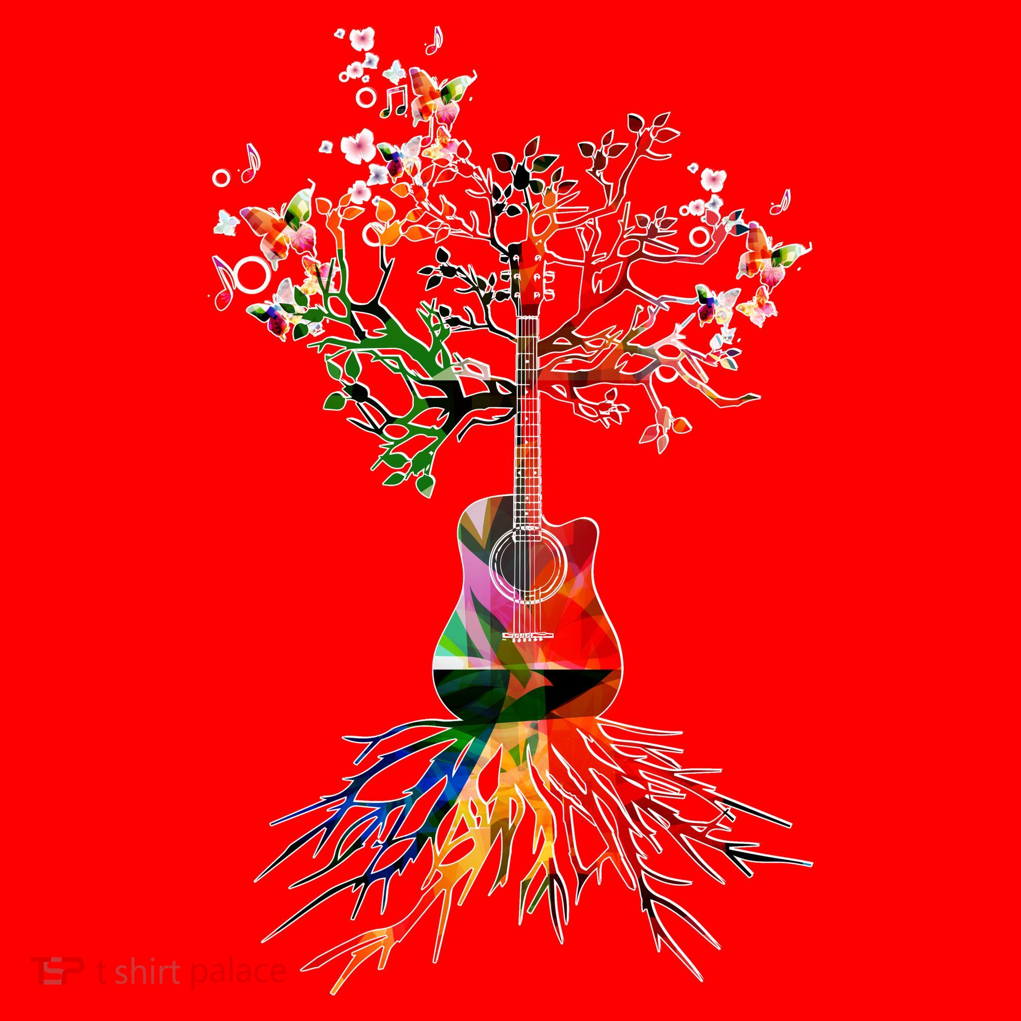 Guitar Roots Tree Of Life Santa Hat