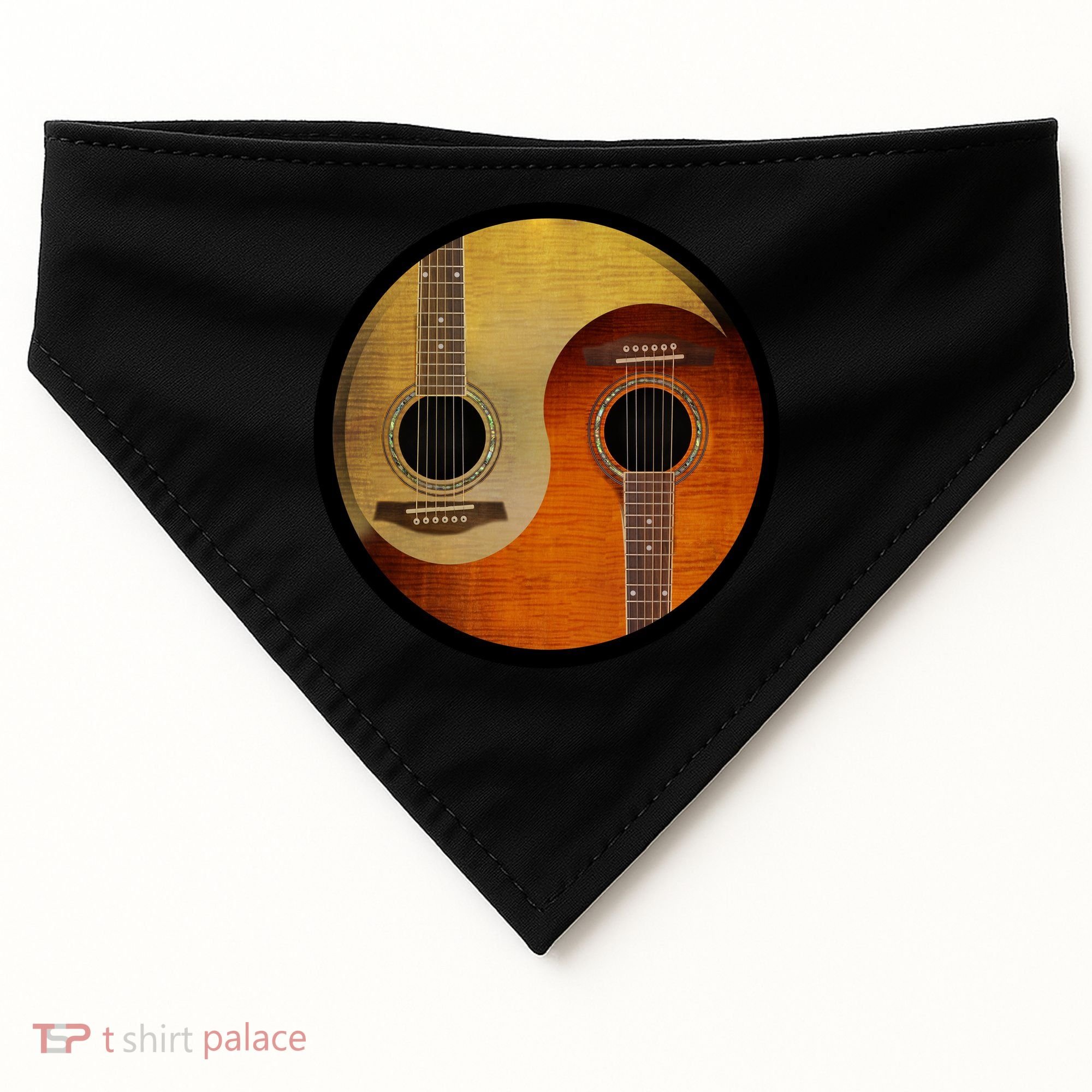 Guitar Yin And Yang USA-Made Doggie Bandana