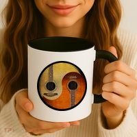 Guitar Yin And Yang Coffee Mug thumb 3