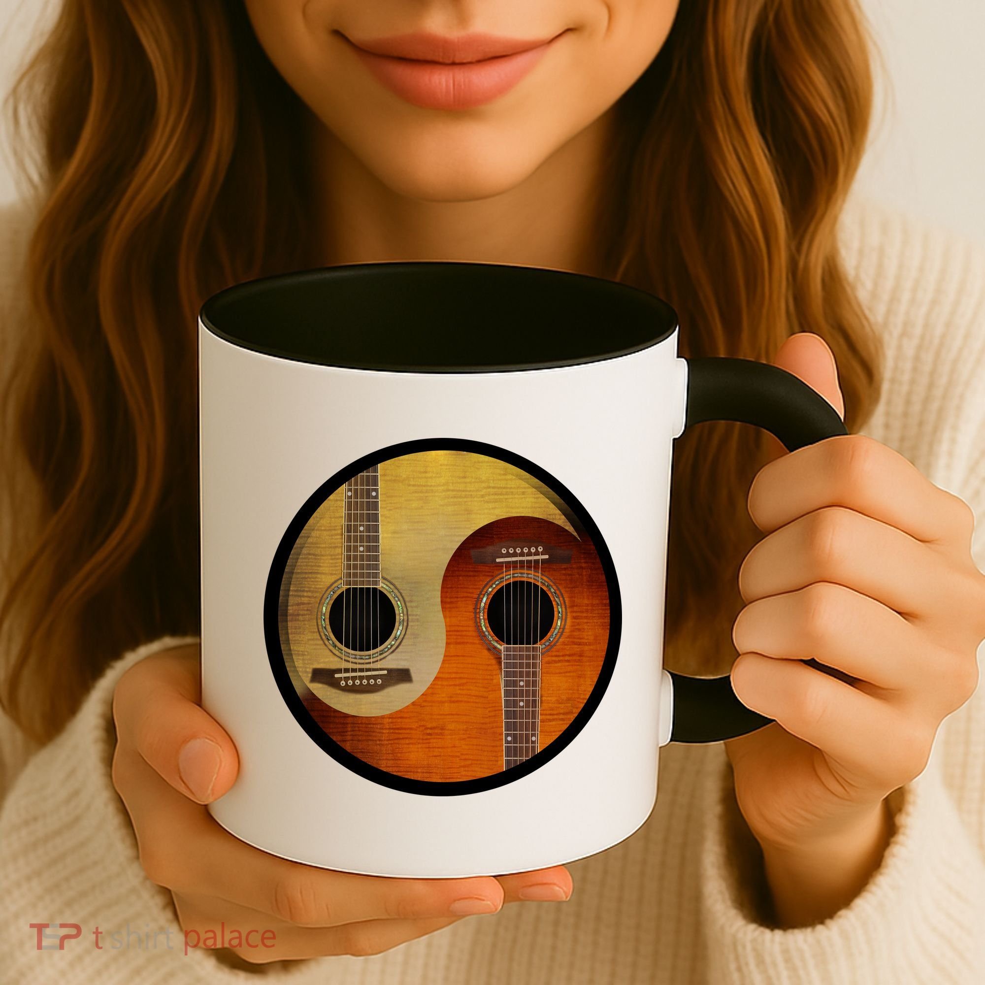 Guitar Yin And Yang Coffee Mug