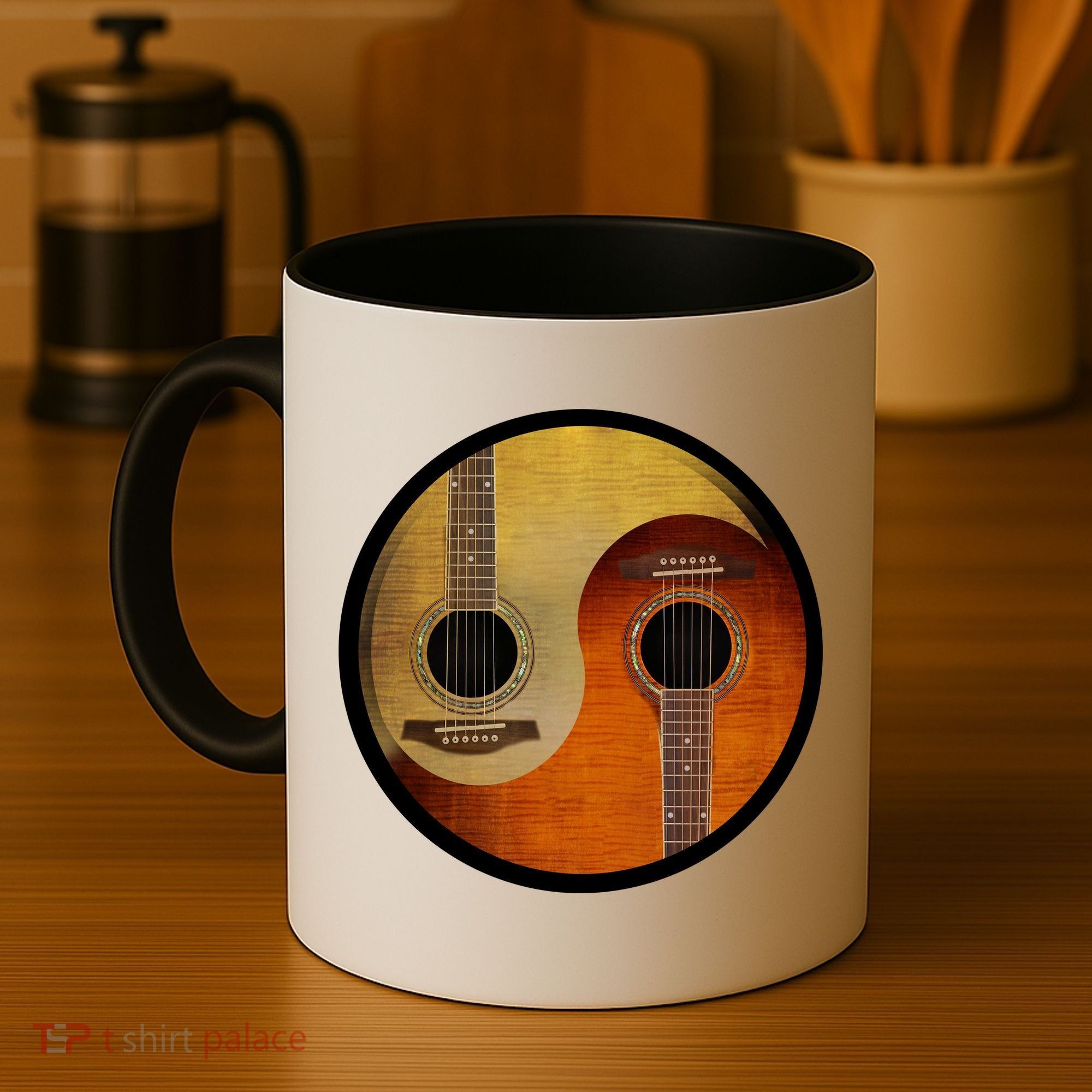 Guitar Yin And Yang Coffee Mug