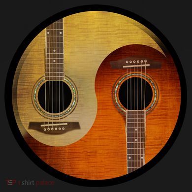 Guitar Yin And Yang Tie-Dye T-Shirt