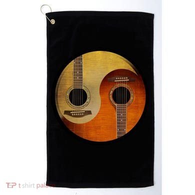 Guitar Yin And Yang Golf Towel