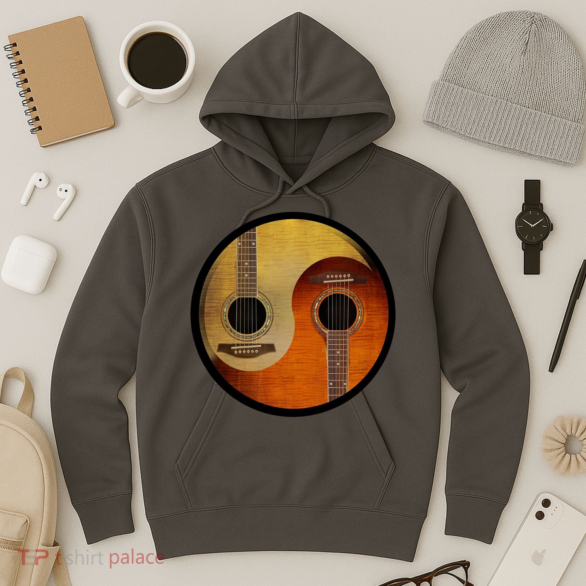 Guitar Yin And Yang Hoodie