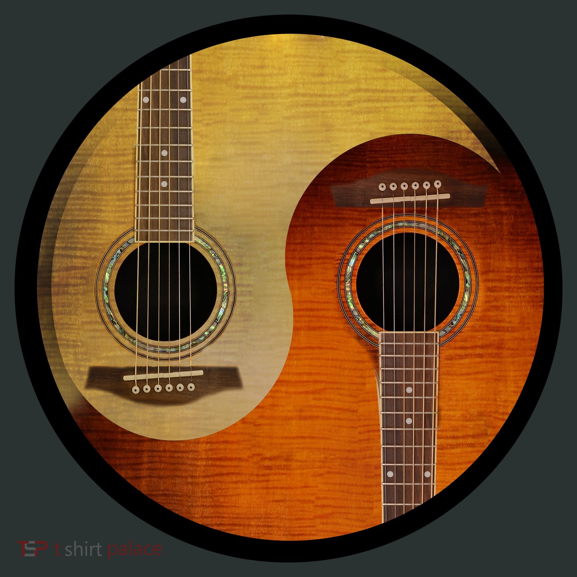 Guitar Yin And Yang Kids Hoodie