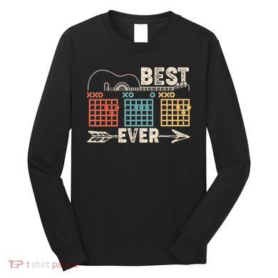 Guitarist Chords Best Dad Ever Long Sleeve Shirt