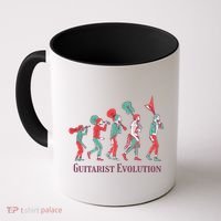 Guitarist Evolution Coffee Mug thumb 0