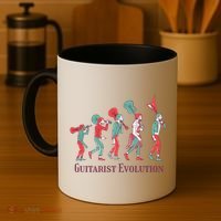 Guitarist Evolution Coffee Mug thumb 4