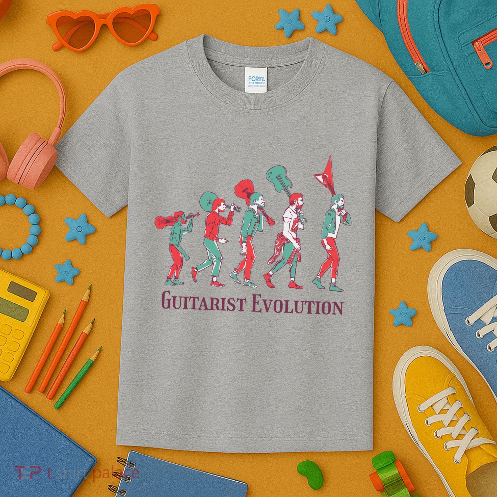 Guitarist Evolution Kids T-Shirt