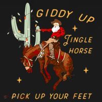 Giddy Up Jingle Horse Pick Up Your Feet Cowboy Santa Xmas T-Shirt thumb 7